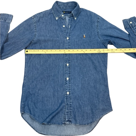 Polo Ralph Lauren Women’s Classic Cotton Denim Collared Button Down Size Small - Picture 9 of 13